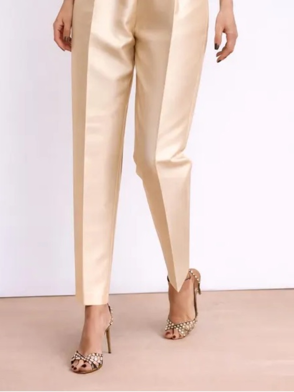 New! J.Crew Collection Spring 2014 Silk Shantung Pants Peach 12